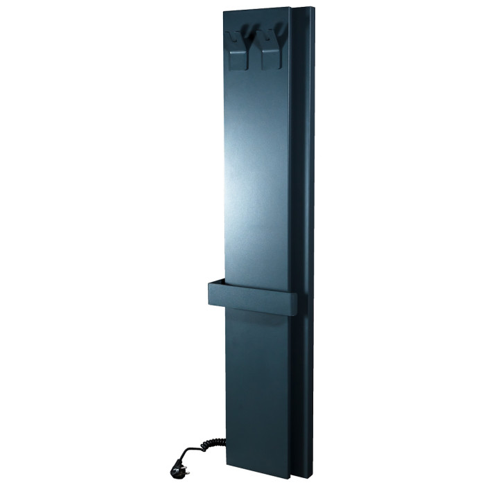 1267 Рушникосушка DEWEIT-Whole Wall 1250*290 з функцією обігріву, антрацит мат (1 сорт)