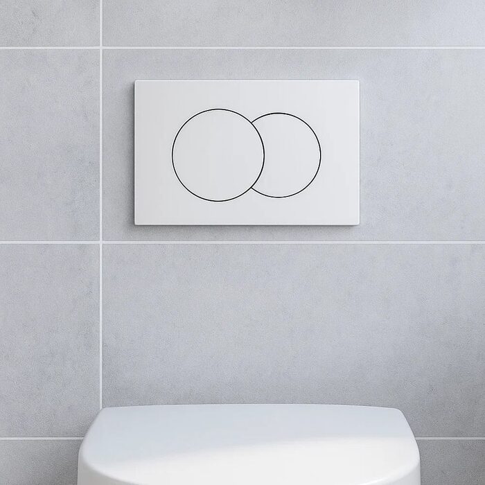 115.107.11.1 Delta01 Клавіша змиву з подвійним змивом: Альпійський білий глянець (1 сорт)