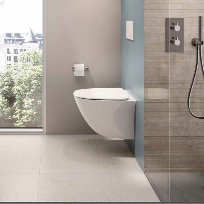 SENWC1446AWHA+SENSC3901WH RAK SENSATION Унітаз підвісний безобідковий з кришкою, білий 52см (1 сорт)
