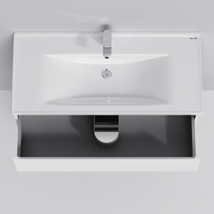 M85-FHX1002-WC1002WG38 X-Joy, База з раковиною, підвісна, 100 см, 2 ящика, білий глянець (1 сорт)