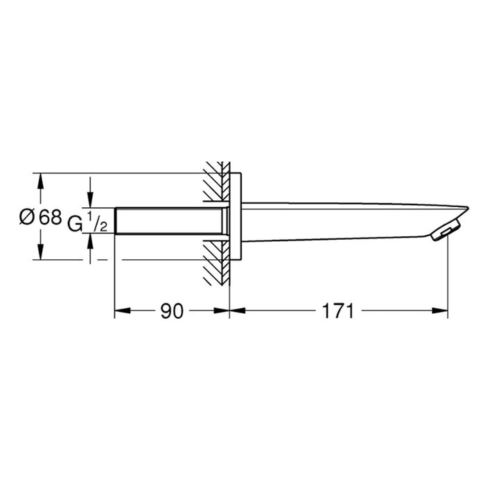 13255001 Bau Cosmopolitan вилив для ванни (1 сорт)