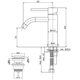 LIG071KST LIGHT змішувач для раковини, донний клапан клік-клак steel looking (1 сорт)