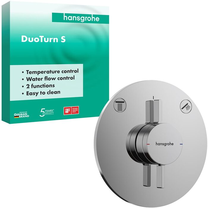 75418000 HG DuoTurn S Зовнішня частина змішувача для душу на 2 споживачі, хром (1 сорт)