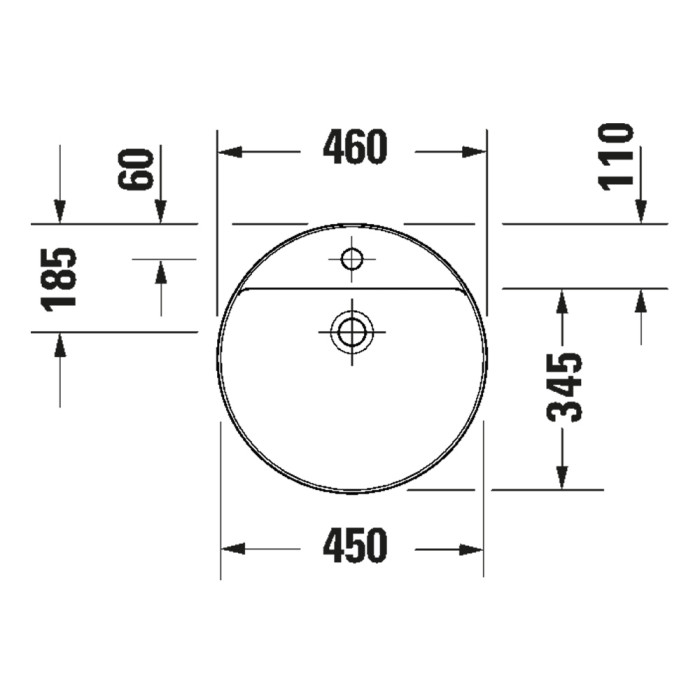 2662463271  Vitrium  Раковина на стільницю, 46 см, білий мат (1 сорт)