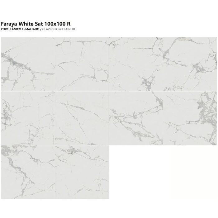 P.E. FARAYA WHITE SAT RECT (1 сорт)