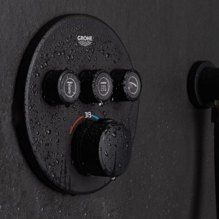 29508KF0 Grohtherm SmartControl Зовнішня частина термостату прихованого монтажу на 3 споживачі, чорний (1 сорт)
