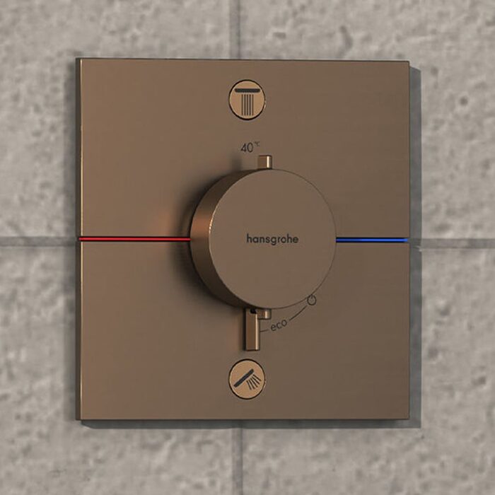 15572140 HG ShowerSelect Comfort E Зовнішня частина термостата на 2 споживачі, brushed bronze (1 сорт)