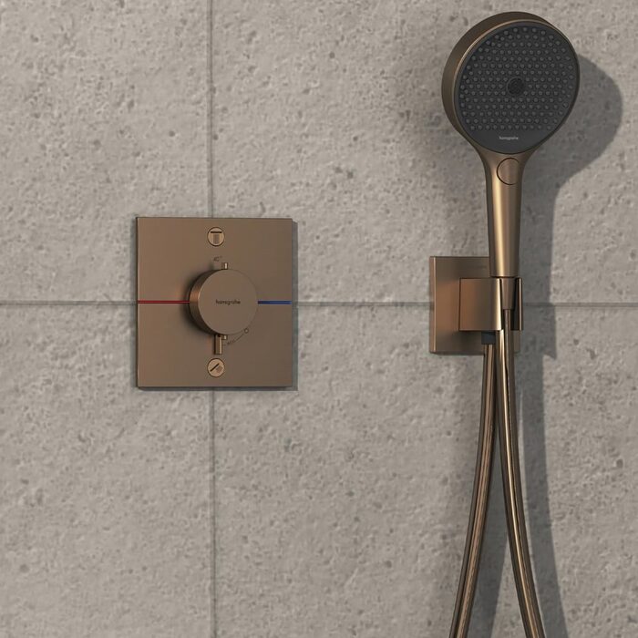 15572140 HG ShowerSelect Comfort E Зовнішня частина термостата на 2 споживачі, brushed bronze (1 сорт)