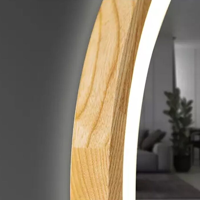 Perfection Slim Дзеркало з підсвіткою LED дуб натуральний 750мм (аурна,фронтальна,сенсорна) (1 сорт)