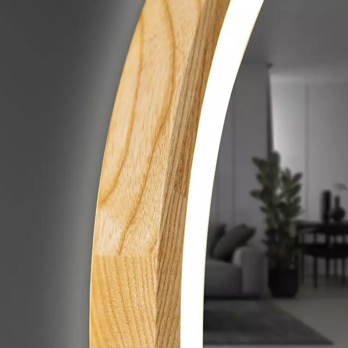 Perfection Slim Дзеркало з підсвіткою LED дуб натуральний 650мм (аурна,фронтальна,сенсорна) (1 сорт)