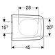 500.837.01.1 Сидіння з кришкою для унітаза Geberit iCon Square, дюропласт, з мікроліфтом (soft-close), швидкоз'ємні метал. петлі, колір білий (1 сорт)