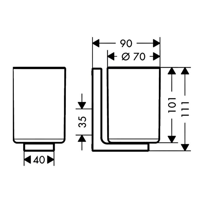 42604800 AXM UNIVERSAL Склянка, Stainless Steel Optic (1 сорт)