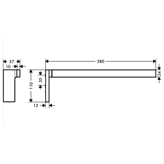 42626800 AXM UNIVERSAL Рушникотримач, Stainless Steel Optic (1 сорт)
