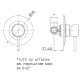 LIG010NO70  Light Змішувач для душу прихованого монтажу, чорний мат (1 сорт)