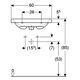 501.841.00.1 iCon Light Раковина 60 см, отв.для зміш., з переливом, скорочений виліт, колір білий глянець (1 сорт)