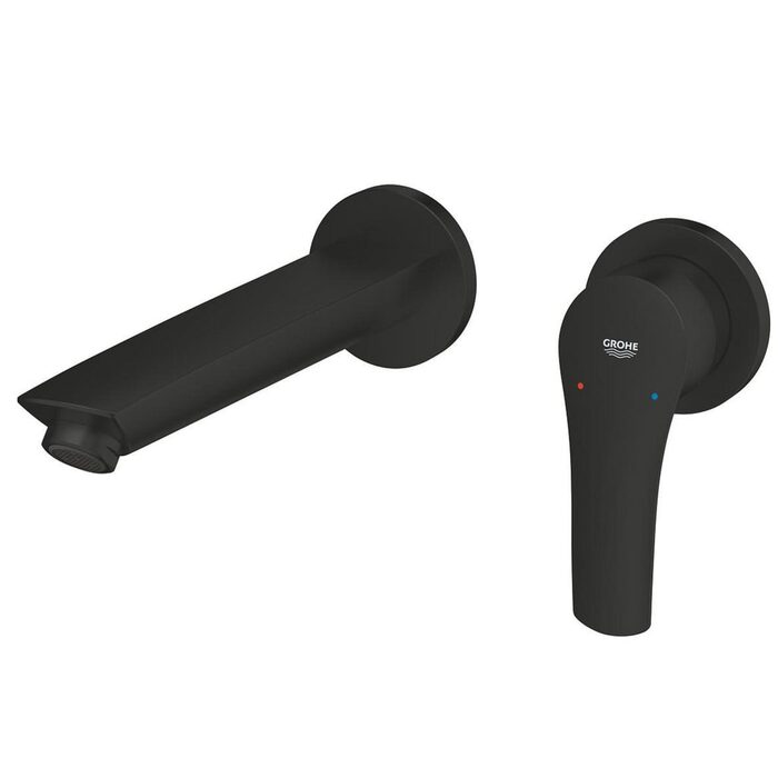 293382433 Eurosmart Зовнішня частина змішувача для раковини на 2 отвори M-Size, чорний матовий (1 сорт)