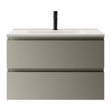 SPD BS 2C HDIC+LAV SKY IN CX R4H тумба з двома ящиками  L80 H55 P45, в кольорі  CEMENTO 127 з керамічною раковиною глянцевою білою 81х46,5х1,6 (1 сорт)