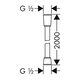 28624250 AXM Душовий шланг-2м, Brushed optic gold (1 сорт)