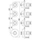 MDE019CR Paffoni modular box  Зовнішня частина до термостата на 3 вих, вертик./горизонт. установка,хром (1 сорт)