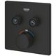 102166KF00 Grohtherm SmartControl Зовнішня частина термостату прихованого монтажу, 2 споживачі, чорний матовий (1 сорт)