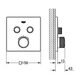 102166KF00 Grohtherm SmartControl Зовнішня частина термостату прихованого монтажу, 2 споживачі, чорний матовий (1 сорт)