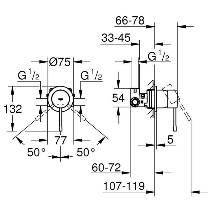 29197KF0 Essence New Змішувач прихованого монтажу, чорний матовий (1 сорт)