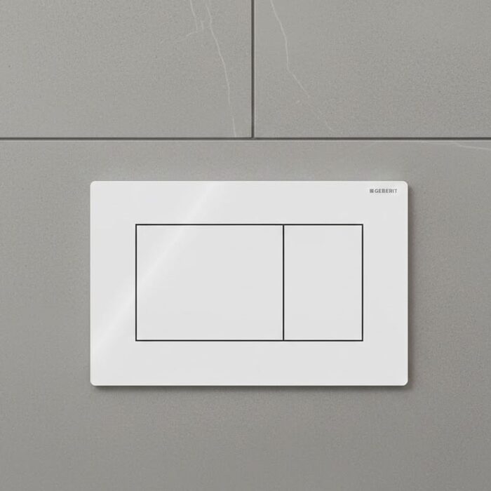 115.660.11.1 Sigma01 square Клавіша змиву, подвійний змив, білий глянець (1 сорт)
