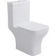 3590021 BASIC Компакт обідковий з кришкою soft-close, білий глянець (1 сорт)