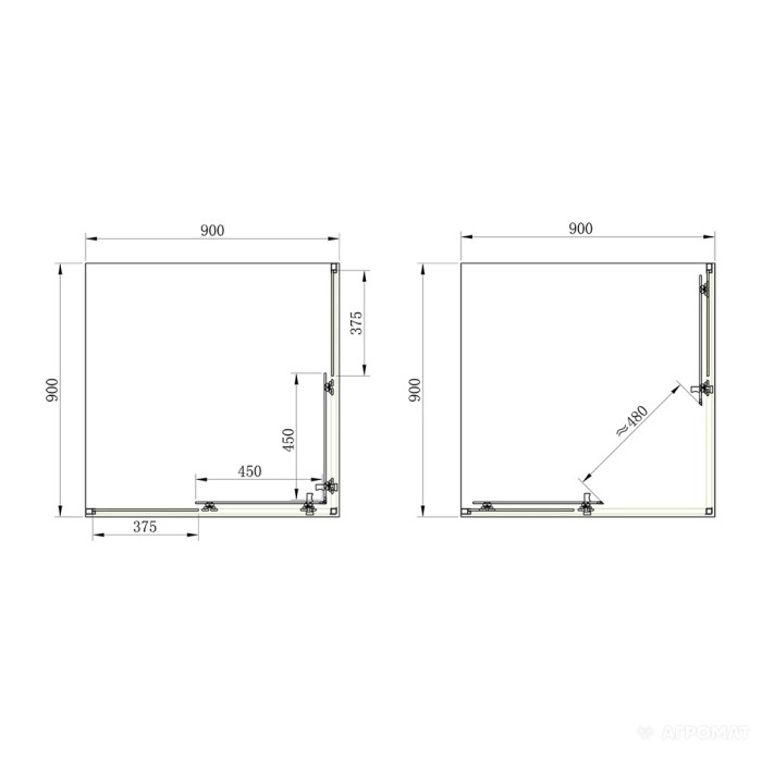 SHRC53906 FRAME Комплект роликів для душ.кабіни (1 сорт)