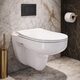 3810825 Simple Підвісний безобідковий унітаз з кришкою soft-close, Vortex Flush, білий глянець (1 сорт)