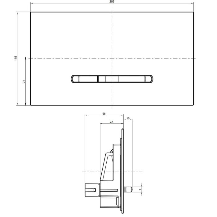 922160RB VICONNECT M300 Клавіша, чорна скло/хром (1 сорт)