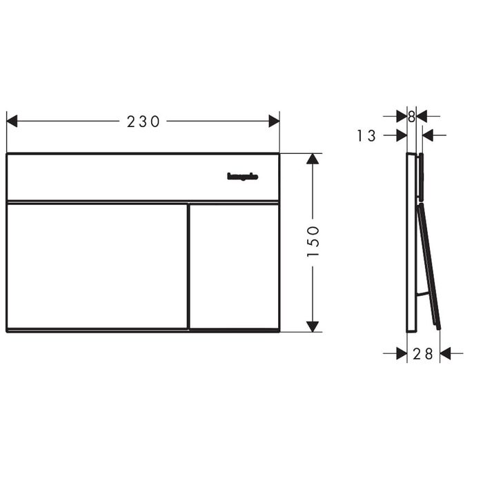 66003670 HG Змивна клавіша  iFrame Element E, matt black (1 сорт)