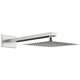 D113000000120BN Flow Верхня душова лійка 250x250 мм з кронштейном, brushed nickel (1 сорт)
