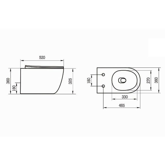 DBA70251111W Balance Підвісний безобідковий унітаз з кришкою soft-close, Vortex Flush, білий глянець (1 сорт)