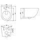 DUN30201111W Universal Підвісний безобідковий унітаз з кришкою soft-close та Vortex Flush, білий (1 сорт)