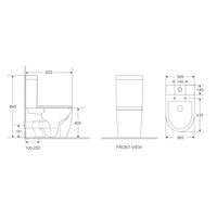 DFL0460211W Flow Унітаз-компакт 630x390x840 mm з кришкою soft-close, Vortex Flush, білий глянець (1 сорт)