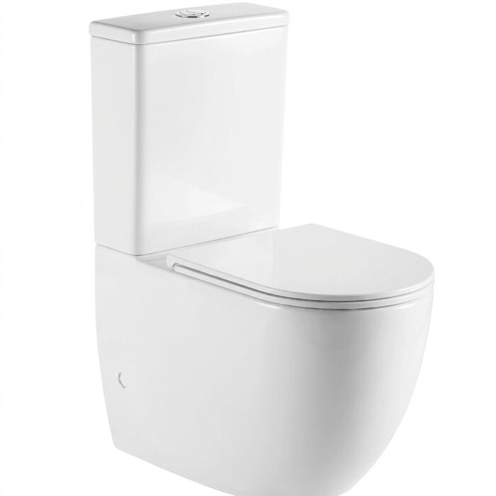 DFL0460211W Flow Унітаз-компакт 630x390x840 mm з кришкою soft-close, Vortex Flush, білий глянець (1 сорт)