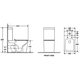 DFL2170211W Flow square Унітаз-компакт 610x365x825мм з кришкою soft-close, Vortex Flush, білий глянець (1 сорт)