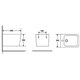 DFL0520400W Flow square Біде 485x345x330мм з отвором під змішувач, білий глянець (1 сорт)