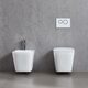 DFL0520400W Flow square Біде 485x345x330мм з отвором під змішувач, білий глянець (1 сорт)
