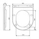 DCA0530111W Calma Унітаз підвісний 515x355x365mm з кришкою soft-close, Vortex Flush, білий глянець (1 сорт)