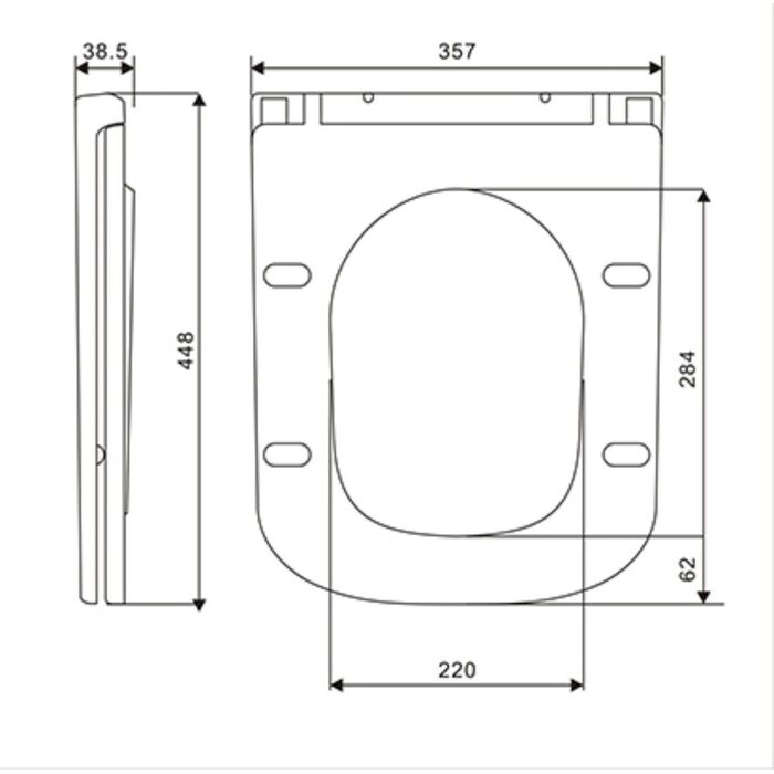 DGR0760111W Grid Кришка для унітазу з soft-close механізмом, білий глянець (1 сорт)