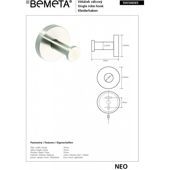 Гачок Neo (104106065), Bemeta