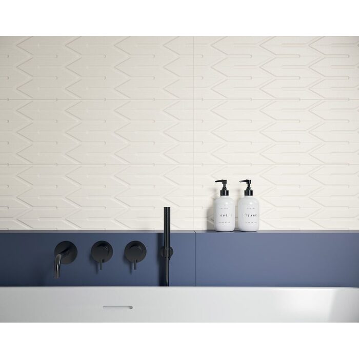 Плитка стінова Nightwish Bianco B RECT STR 250x750x9 Paradyz