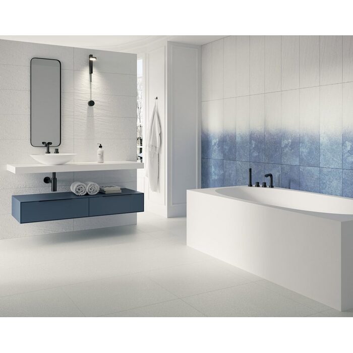 Плитка стінова Nightwish Bianco A RECT STR 250x750x9 Paradyz