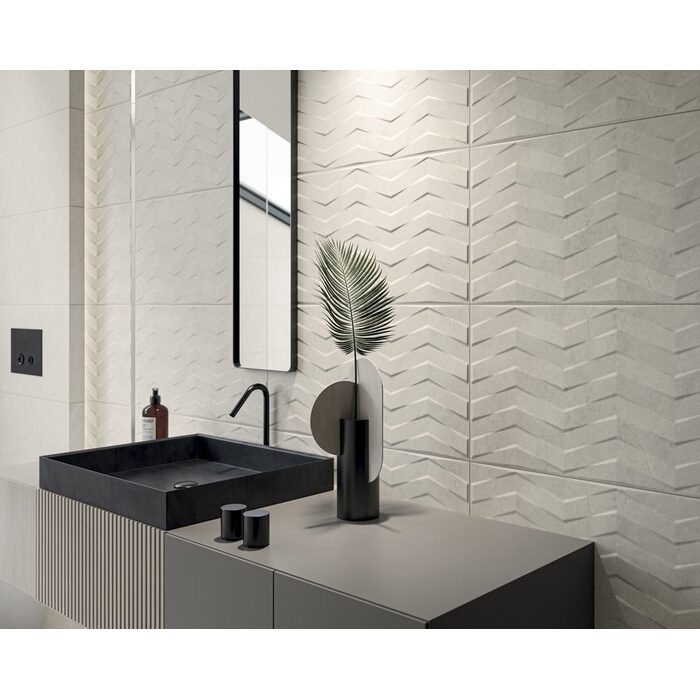 Плитка стінова Afternoon Silver RECT STR 298x598x9 Paradyz