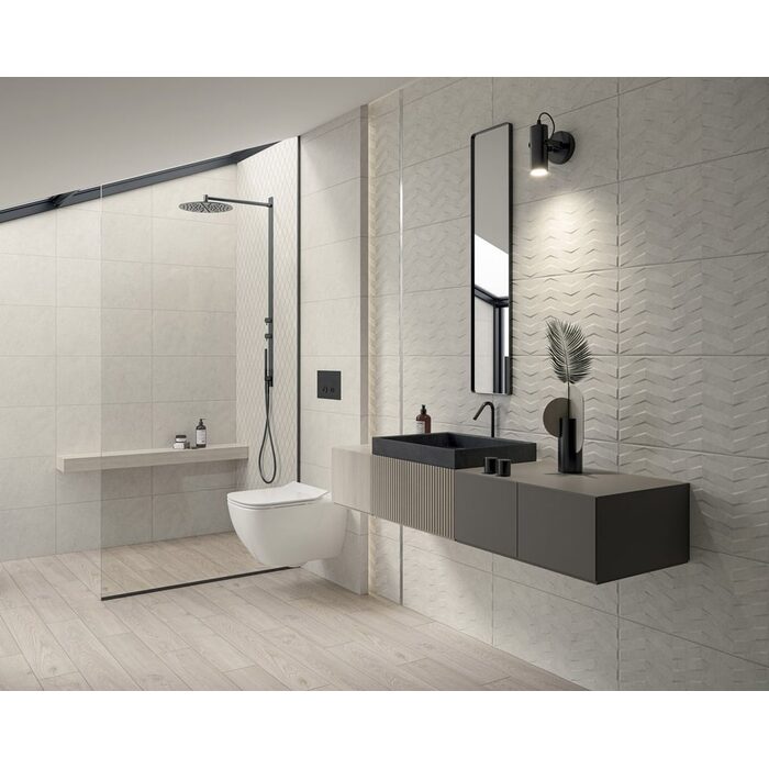 Плитка стінова Afternoon Silver RECT STR 298x598x9 Paradyz