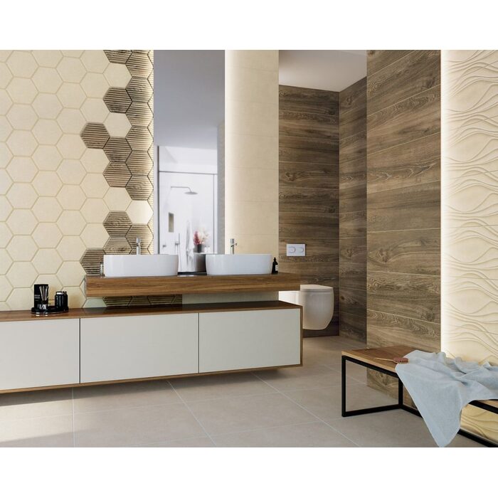 Плитка стінова Serene Beige RECT 250x750x9 Paradyz