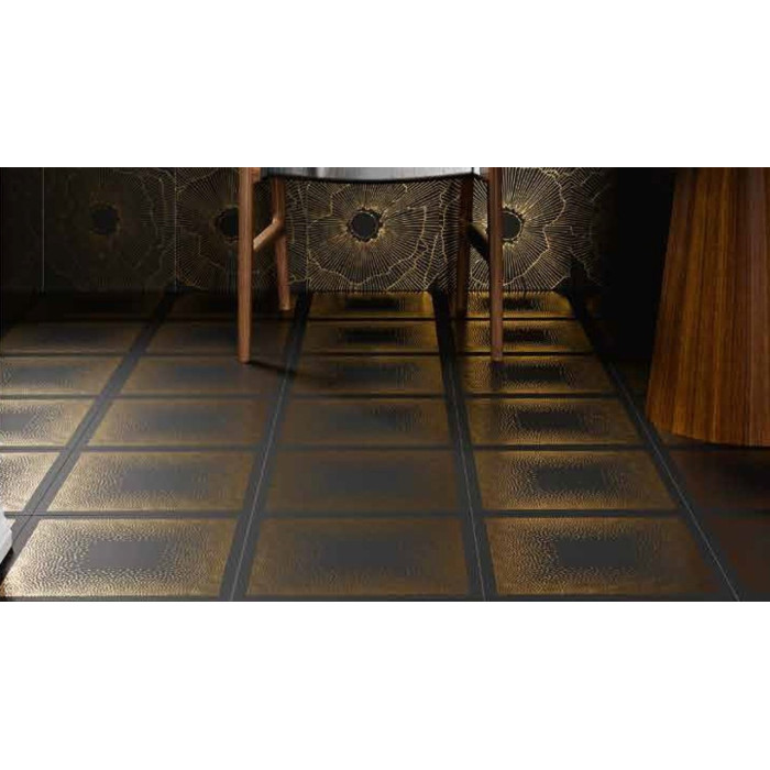 Плитка керамогранітна Art Deco Black Negroni Natural 297,5x297,5x9,9 Aparici