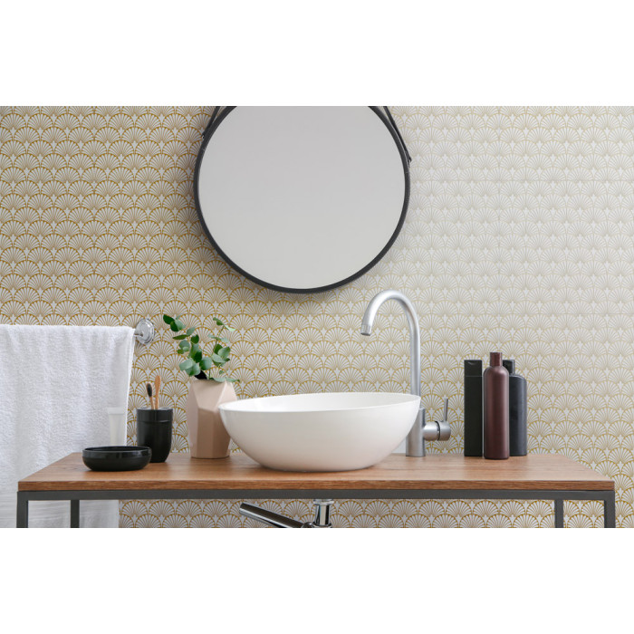 Плитка керамогранітна Art Deco White Manhattan Natural 297,5x297,5x9,9 Aparici